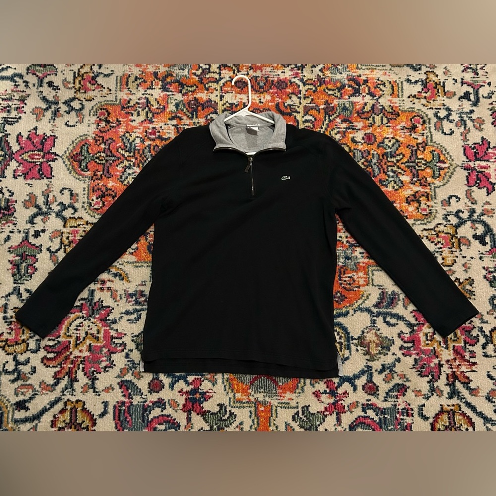 Unisex Vintage Black Lacoste Pullover M/L